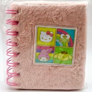 Hello Kitty and Friends Pink Plush Mini Notebook